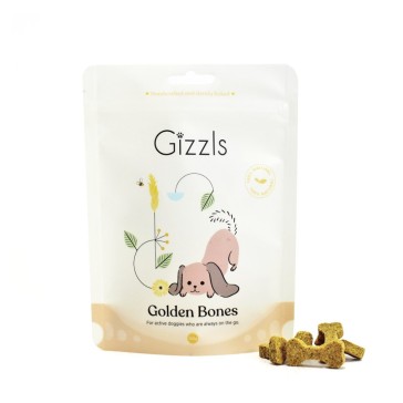 Gizzls Golden Bones Dog Biscuits - 100g