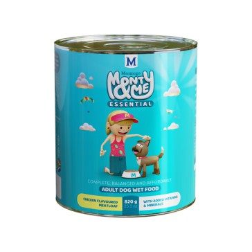 Monty & Me Essential Chicken Adult Wet Dog Food - 820g
