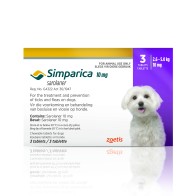 Simparica Sarolaner Chewable Ticks and Flea Tablet - 2.6-5kg