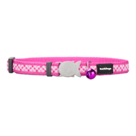Red Dingo Design Cat Collar - Hot Pink Gingham