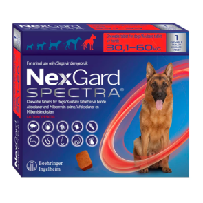Nexgard Spectra X-Large DogChewable Tick & Flea Tablet - 30.1 - 60 kg