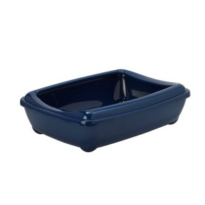 Moderna Arist-o-Tray Medium Cat Litter Tray with Rim - Navy